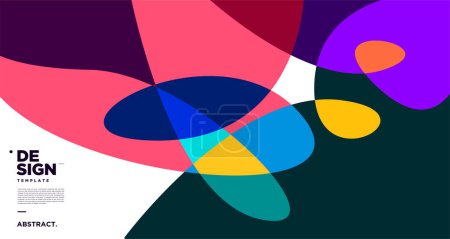 Illustration for Vector colorful abstract fluid and geometric background for new year 2023 design - Royalty Free Image