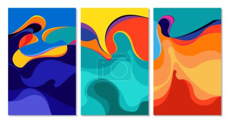 Illustration for Vector Colorful Abstract Fluid and Liquid Background modern minimalist for Summer design - Royalty Free Image