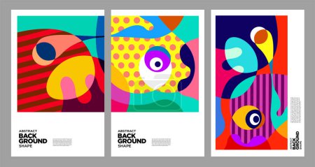 Ilustración de Vector colorido geométrico y fluido fondo abstracto para el diseño de banner de verano - Imagen libre de derechos