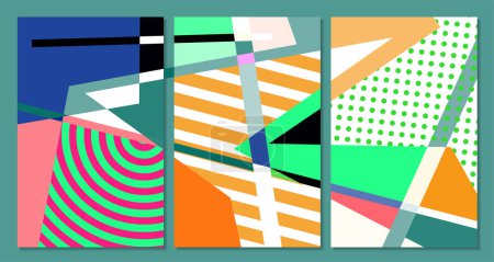 Illustration for Vector colorful geometric abstract background for summer banner design - Royalty Free Image