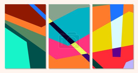 Ilustración de Vector fondo abstracto geométrico colorido para el diseño de banner de verano - Imagen libre de derechos