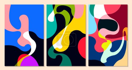Ilustración de Vector colorido fondo abstracto fluido para plantilla de diseño de banner de verano - Imagen libre de derechos