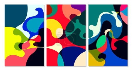Illustration for Vector colorful fluid abstract background for summer banner design template - Royalty Free Image