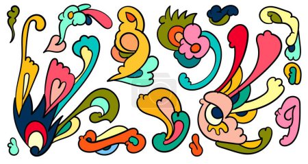 Téléchargez les illustrations : Ornement abstrait doodle Indonésie design contemporain motif batik vectoriel illustration - en licence libre de droit