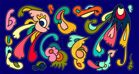 Téléchargez les illustrations : Ornement abstrait doodle Indonésie design contemporain motif batik vectoriel illustration - en licence libre de droit