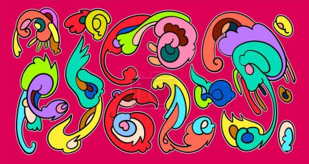 Ilustración de Adorno de garabato abstracto Indonesia contemporáneo batik patrón vector ilustración diseño - Imagen libre de derechos