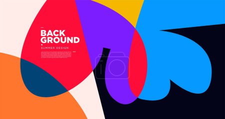 Illustration for Vector Colorful Abstract Fluid Background for Summer Festival 2023 design - Royalty Free Image