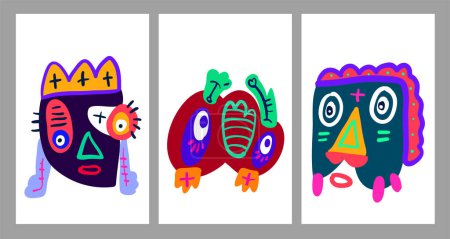 Téléchargez les illustrations : Illustration abstraite colorée de motif ethnique pour la bannière de vacances d'été et la conception d'affiche - en licence libre de droit
