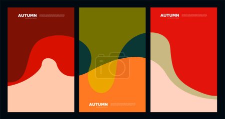 Illustration for Vector Colorful Abstract Liquid and Fluid Background for Autumn and fall season design - Royalty Free Image