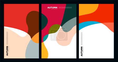 Ilustración de Vector colorido abstracto fondo líquido y líquido para el diseño de la temporada de otoño y otoño - Imagen libre de derechos