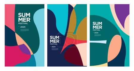 Illustration for Vector Colorful liquid and fluid background for summer collection design - Royalty Free Image