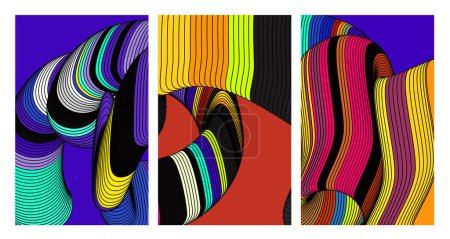 Ilustración de Vector fondo líquido y fluido colorido para la colección de verano 2024 diseño - Imagen libre de derechos