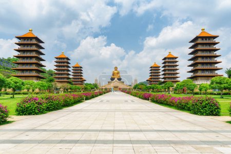 Vue principale du musée du Bouddha Fo Guang Shan, Kaohsiung, Taiwan. Taiwan est une destination touristique populaire de l'Asie.