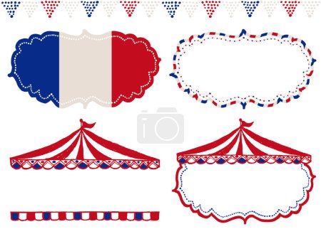 tricolor event tent and frame.