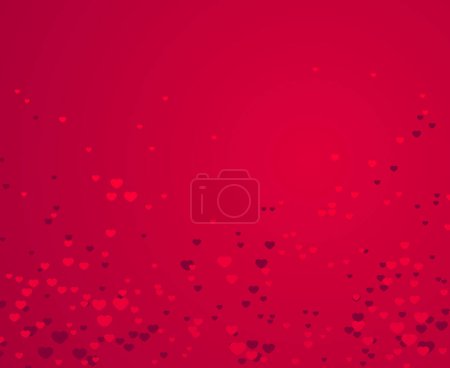 Ilustración de Corazón borroso mal visible vector tarjeta de felicitación día de San Valentín, fondo fuera de foco corazón rojo y letras. - Imagen libre de derechos