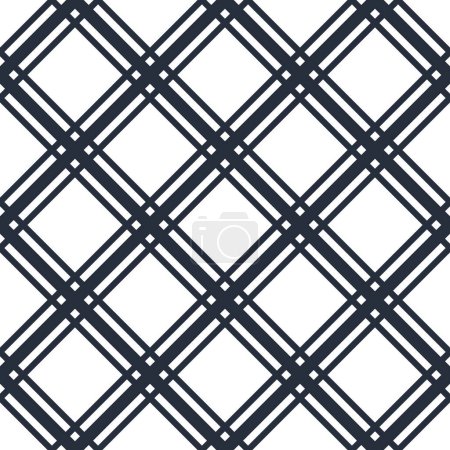 Illustration for Abstract crossed lines seamless pattern, vector background with cross stripes, lined design minimalistic wallpaper or textile print. - Royalty Free Image