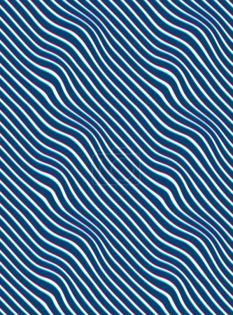 Illustration for Seamless lines geometric pattern with optical illusion, abstract op art minimal vector background with parallel stripes, lined design for wallpaper or website. - Royalty Free Image