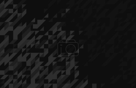 Ilustración de Abstracto mosaico vector fondo negro y gris ilustración monocromática, azulejos geométricos fondo abstracción, plantilla en blanco para anuncios y presentaciones. - Imagen libre de derechos