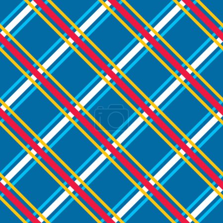 Illustration for Seamless crossed lines geometric pattern, abstract minimal vector background with cross stripes, lined design for wallpaper or textile. - Royalty Free Image