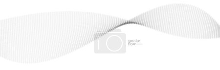Illustration for Abstract vector smoke background, wave of flowing circles particles, light grey abstract illustration, smooth and soft design, relaxing image. - Royalty Free Image