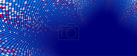 Ilustración de Hexagones patrón vector fondo abstracto, flujo de perspectiva colorido, tema de información multimedia, imagen de tecnología de big data, fondo fresco. - Imagen libre de derechos
