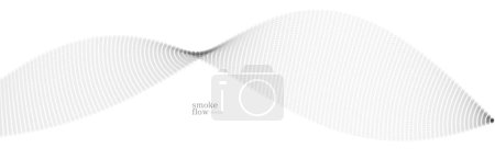 Illustration for Vector abstract background with wave of flowing particles, smoke flowing light grey design, smooth and soft relaxing image. - Royalty Free Image