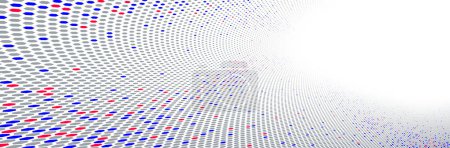 Ilustración de Patrón de hexágonos de color en perspectiva 3D vector fondo abstracto, tema de información multimedia de Internet, corriente de onda de la tecnología de la ciencia o plantilla en blanco de negocios para anuncios. - Imagen libre de derechos