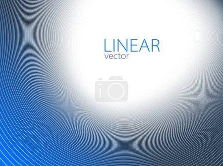 Ilustración de Líneas azules en perspectiva 3D vector fondo abstracto, diseño mínimo lineal dinámico, onda mintió patrón en dimensional y movimiento. - Imagen libre de derechos