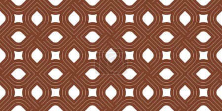 Illustration for Geometric seamless pattern, vector trendy vintage tiling endless background, geometrical decorative grid. - Royalty Free Image