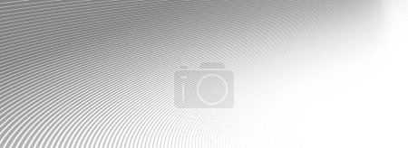 Illustration for Linear abstract background, vector design 3D lines in perspective, curve and wave lines in motion, smooth and soft backdrop. - Royalty Free Image