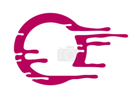 Ilustración de Diseño circular con formas de estilo líquido de fusión diseño vectorial aislado sobre fondo blanco, icono de símbolo o logotipo con pintura disuelta. - Imagen libre de derechos