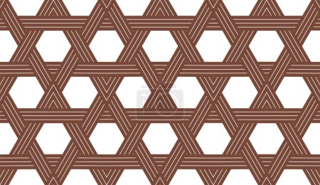 Illustration for Geometric seamless pattern, vector trendy vintage tiling endless background, geometrical decorative grid. - Royalty Free Image