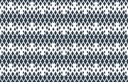 Illustration for Rhombuses seamless geometric vector pattern, rhomb simple black and white wallpaper background, regular tile design picture. - Royalty Free Image