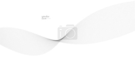 Illustration for Abstract vector smoke background, wave of flowing circles particles, light grey abstract illustration, smooth and soft design, relaxing image. - Royalty Free Image