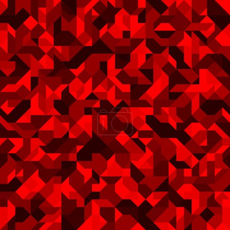 Illustration for Mosaic seamless pattern, geometric chaotic tiling vector background for wallpapers, wrapping paper or website backgrounds. - Royalty Free Image