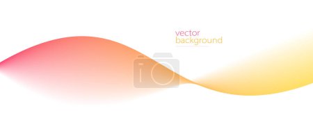 Illustration for Flowing color curve shape with soft gradient vector abstract background, relaxing and tranquil art, ease and tranquil image. - Royalty Free Image
