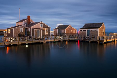 Quiet and Calm Claudy Beautiful Sunrise at Landmarks of  Nantucket Island
