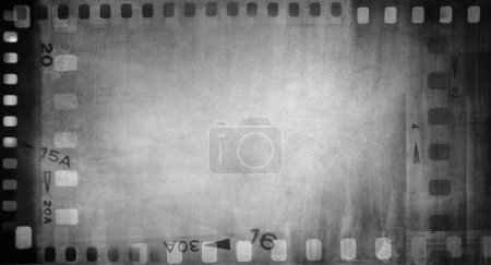 Photo for Film negative frames grey background. - Royalty Free Image