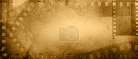 Photo for Film negative frames brown background - Royalty Free Image
