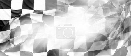 Foto de Bandera de carreras a cuadros en blanco y negro - Imagen libre de derechos
