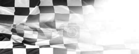 Téléchargez les photos : Drapeau de course noir et blanc à carreaux - en image libre de droit
