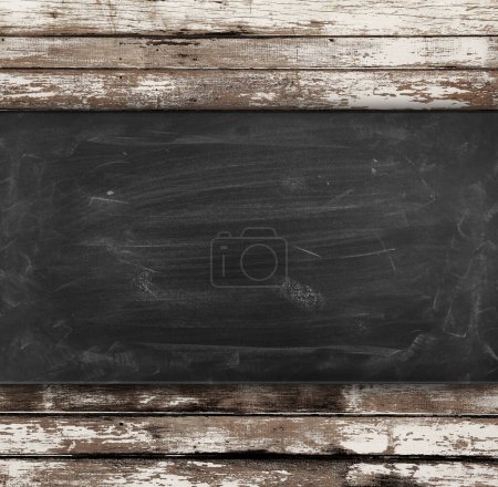 Photo for Empty framed blackboard or chalkboard - Royalty Free Image
