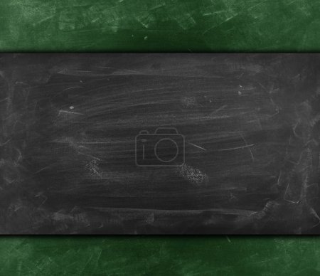 Photo for Chalk rubbed out on grey green chalkboard background - Royalty Free Image