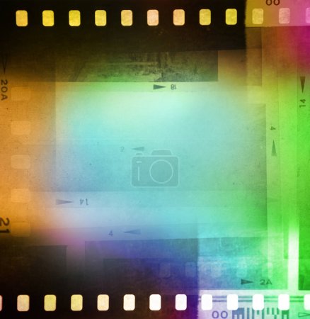 Foto de Fondo de marcos negativos de película colorida - Imagen libre de derechos