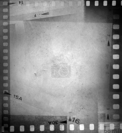Foto de Película marcos negativos fondo gris. Copiar espacio - Imagen libre de derechos