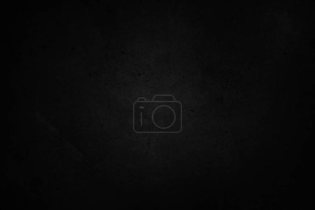 Photo for Black textured dark concrete wall background - Royalty Free Image