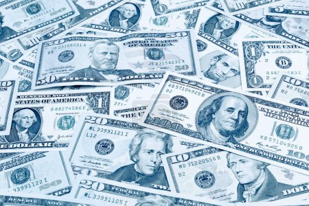 Photo for Close-up of assorted American banknotes - Royalty Free Image