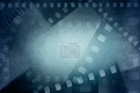 Photo for Blue film strip negative frames background - Royalty Free Image