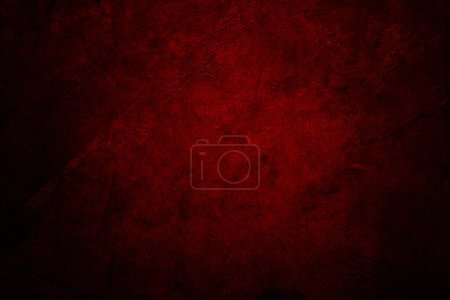 Photo for Red textured dark concrete grunge wall background - Royalty Free Image