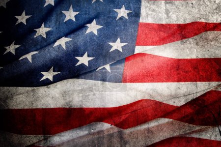 Téléchargez les photos : Gros plan du drapeau américain grunge - en image libre de droit
